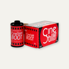 CineStill 800T 35mm film box and canister